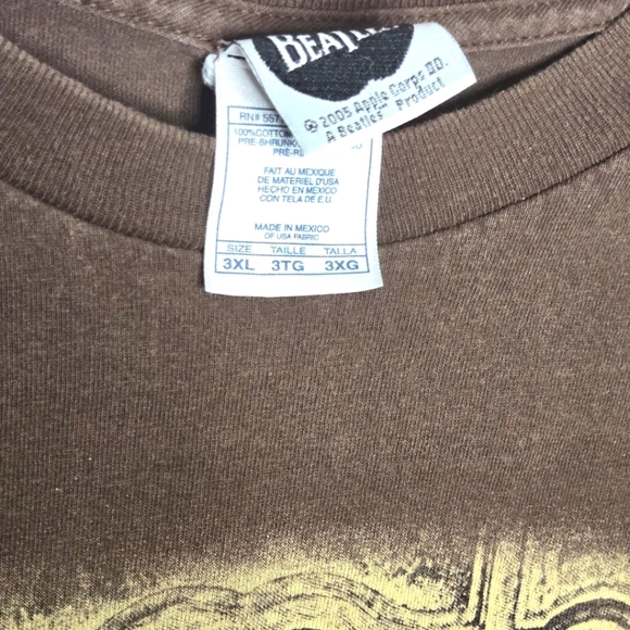 Vintage The Beatles Hey Jude Rustic Brown T-Shirt - Picture 2 of 4